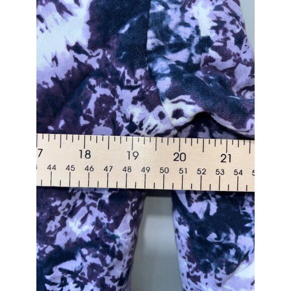 Women's Under Armour Rival Fleece Oversized Printed Sweatshirt Size XS Purple - Picture 4 of 7